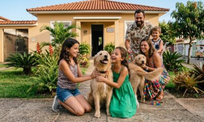 Meninas ajudam cachorro perdido a reencontrar sua família e recebem a melhor recompensa