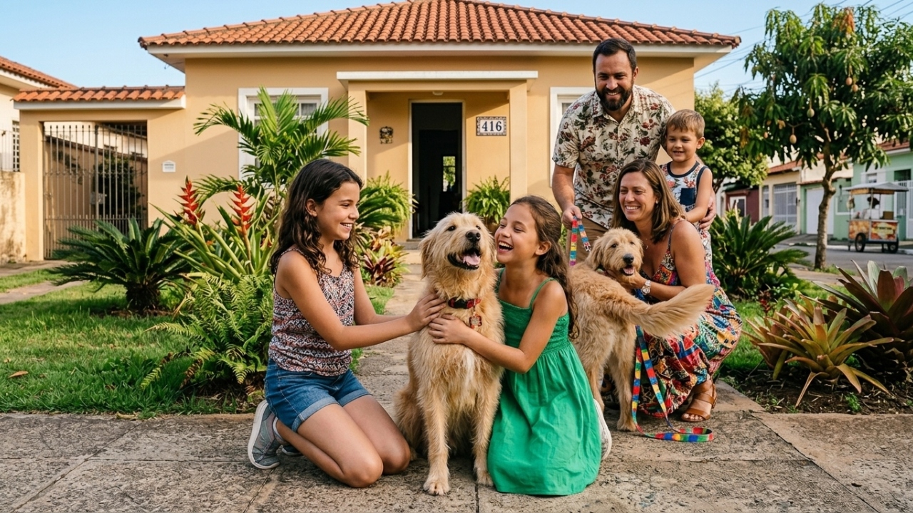 Meninas ajudam cachorro perdido a reencontrar sua família e recebem a melhor recompensa