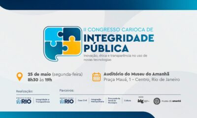 Congresso Carioca de Integridade Pública abre 370 vagas gratuitas