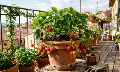 Como plantar morango em vaso e evitar que a muda fique fraca antes de produzir