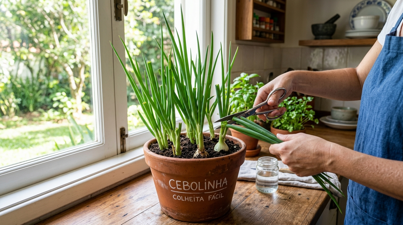 Como plantar cebolinha do jeito certo para colher mais vezes em casa