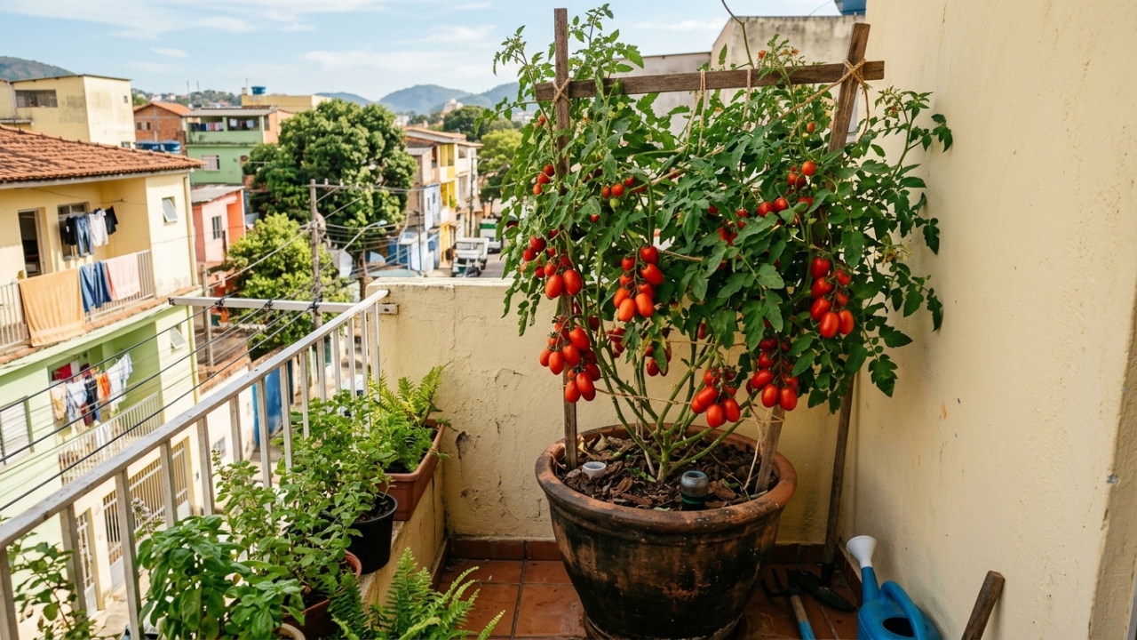 Como plantar tomate em vaso e colher frutos mesmo tendo pouco espaço em casa