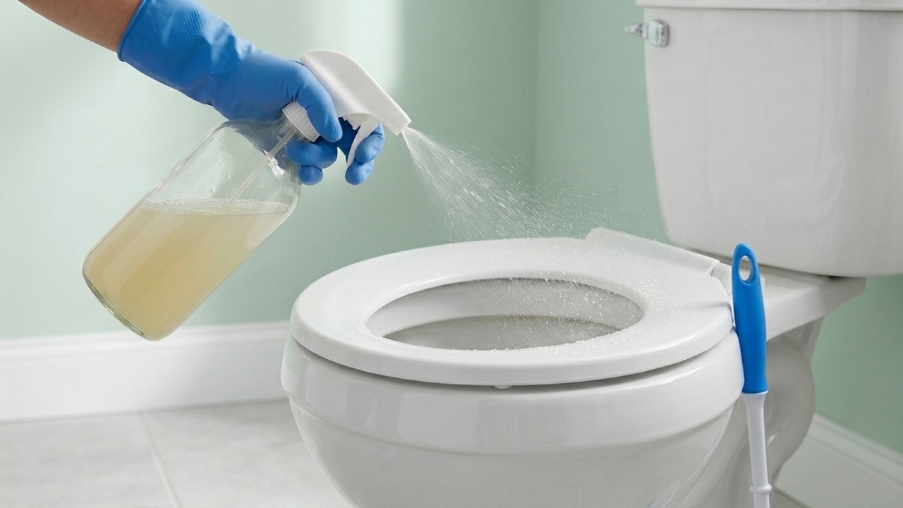 Sem água sanitária nem produto caro: o truque caseiro para limpar o banheiro rapidamente