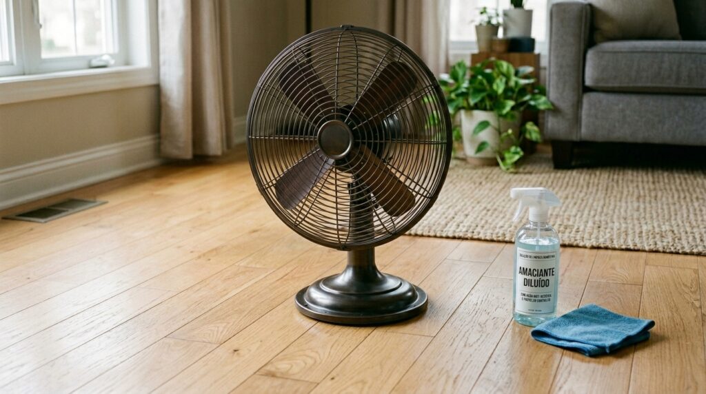 Coloque um saco plástico sobre o ventilador e ligue: a poeira some em 8 minutos sem desmontar nada
