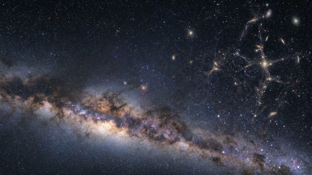 Cientistas descobrem estrutura cósmica escondida atrás da Via Láctea com massa de 30 quatrilhões de sóis
