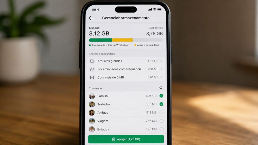 Apagar mídias pesadas pode ajudar o WhatsApp a travar menos