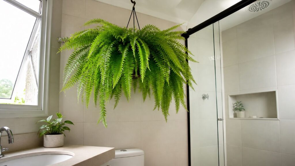 A planta para banheiro que muda o visual mesmo em espaços com pouca luz natural