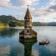 A “Atlântida Brasileira” desapareceu sob as águas, mas uma antiga igreja submersa ainda surge no oeste de Santa Catarina