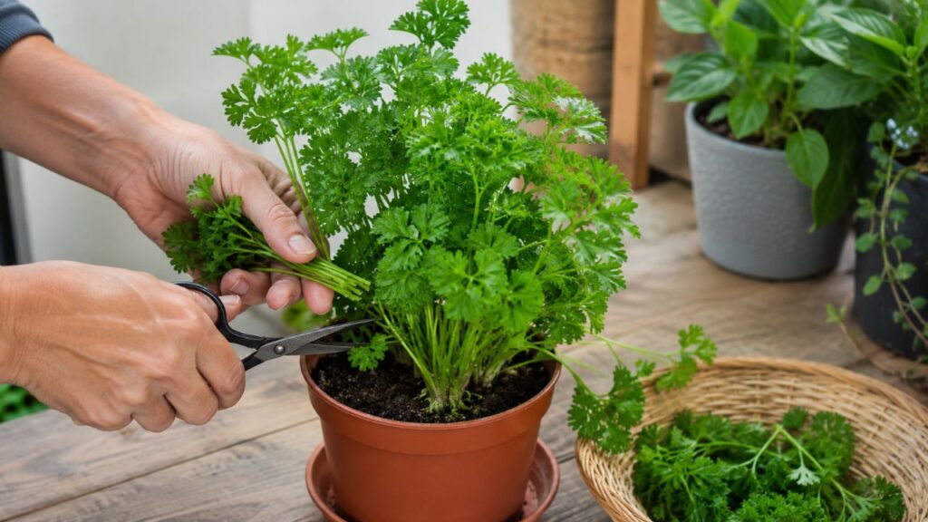 Colheita correta ajuda a planta a produzir folhas verdes por mais tempo