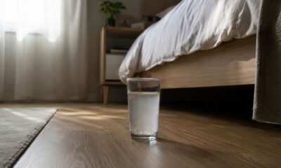 Colocar um copo de água com vinagre e sal embaixo da cama à noite: para que serve e como fazer