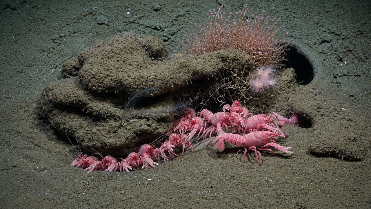 Cientistas descobrem animal raro rosa Barbie em cânion subaquático profundo