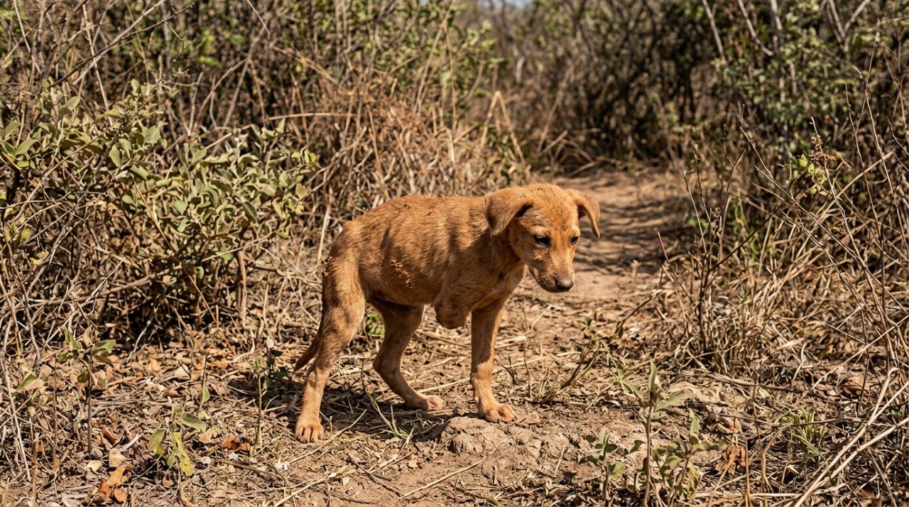 Bebê de três pernas luta para sobreviver sozinho na selva e precisa de um milagre
