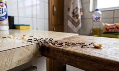 Como fazer um repelente natural simples com vinagre e cravo para proteger a despensa e as bancadas da invasão de formigas