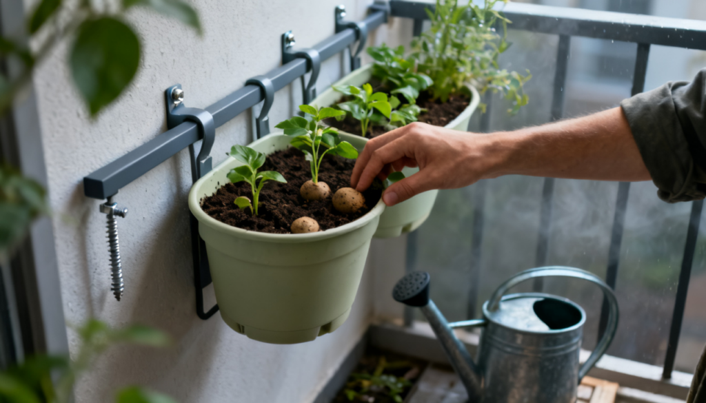 Como fazer horta suspensa simples na varanda e cultivar temperos usando pouco espaço