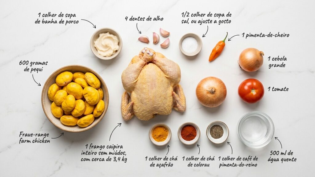 Refogue galinha, cebola e pequi na ordem certa e tenha uma galinha caipira perfeita feita na panela de pressão