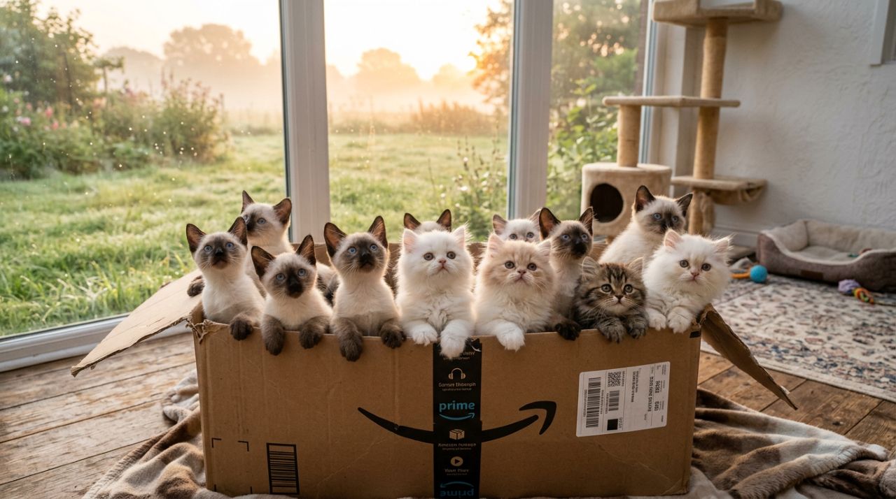 Treze gatinhos em caixas da Amazon emocionam com história de lar temporário