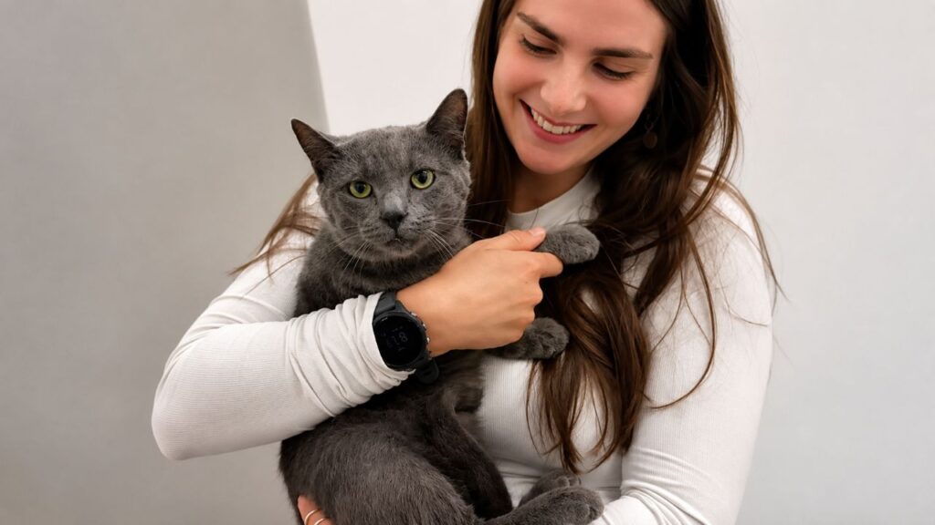 Gato ferido se derrete nos braços do socorrista ao perceber que está seguro