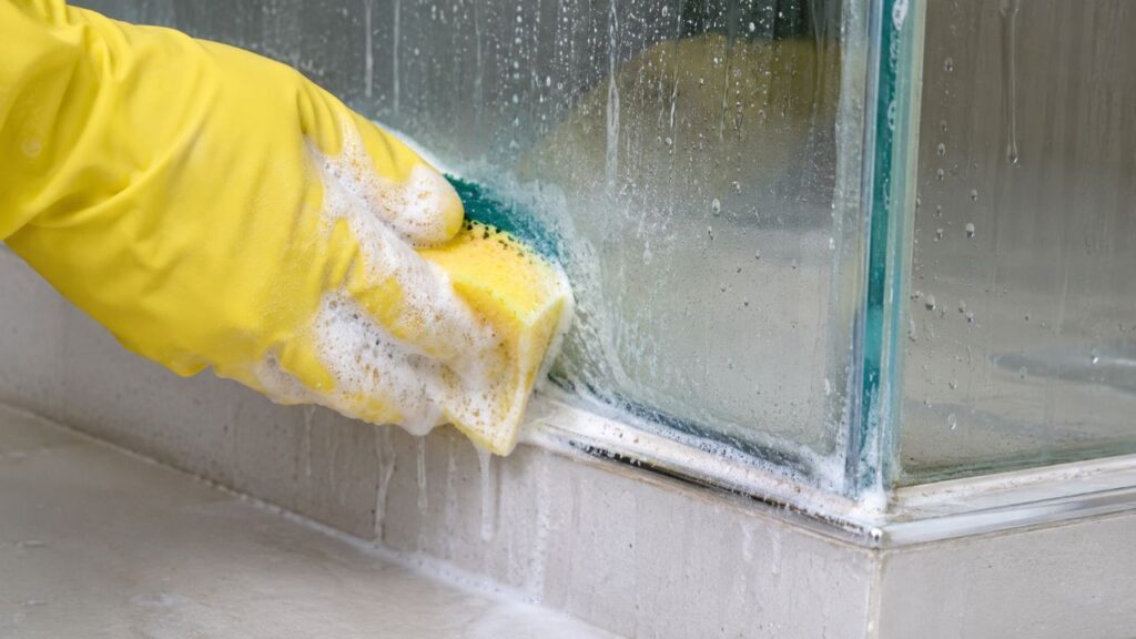 Lavar o box do banheiro com detergente e bicarbonato: para que serve e por que é recomendado