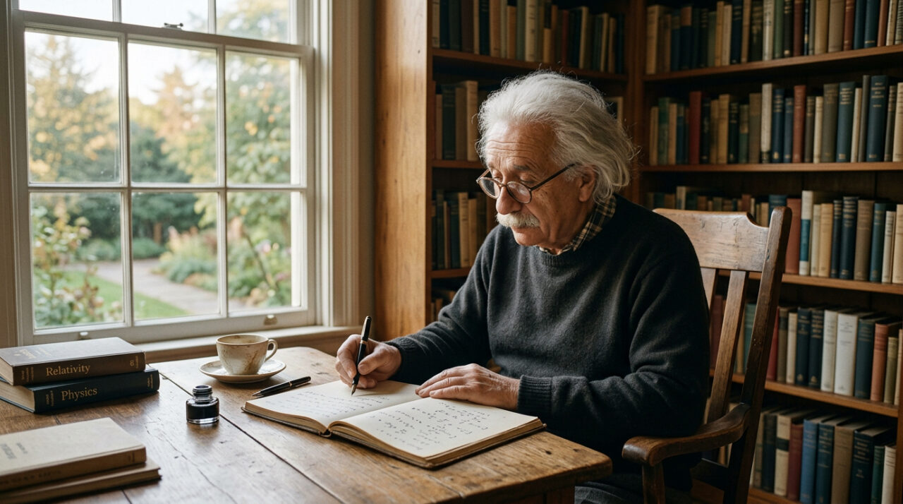 Reflexão de Albert Einstein sobre a solidão: "A monotonia e a solidão de uma vida tranquila estimulam a mente criativa."