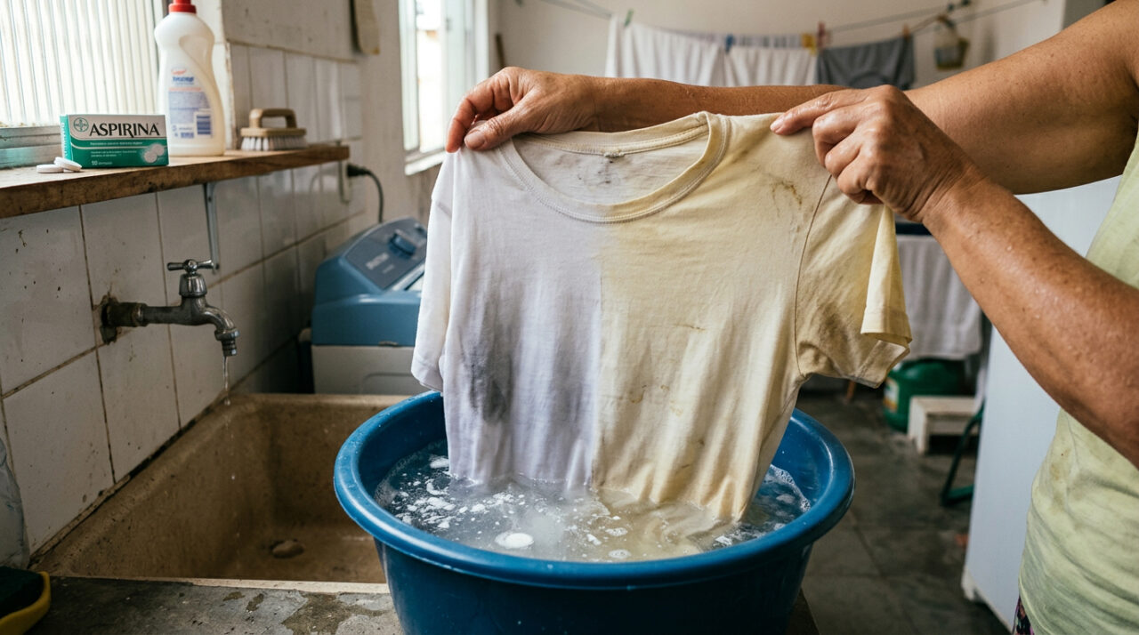 Suas roupas brancas ficarão como novas: apenas um ingrediente inesperado vai eliminar o amarelado das suas roupas