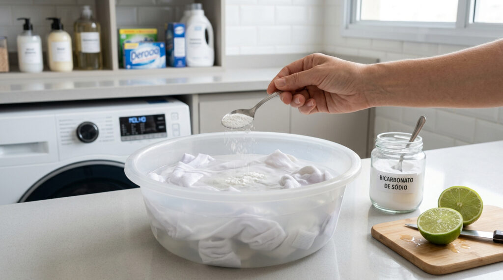 Suas roupas brancas ficarão como novas: apenas um ingrediente inesperado vai eliminar o amarelado das suas roupas