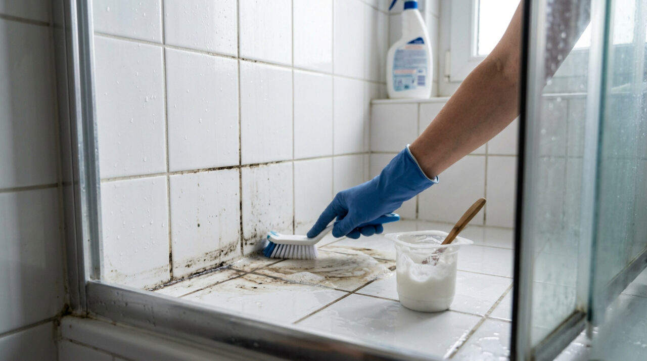 Experimente jogar essa bebida no mofo do rejunte do banheiro… Você não vai precisar de água sanitária nunca mais