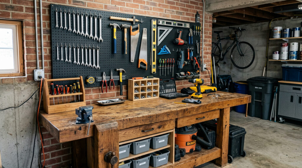 Como fazer uma bancada de ferramentas na garagem para deixar pequenos reparos mais fáceis