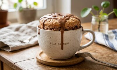 Esse bolo de caneca simples fica pronto em poucos minutos, perfeito para matar a vontade de um doce ainda morno