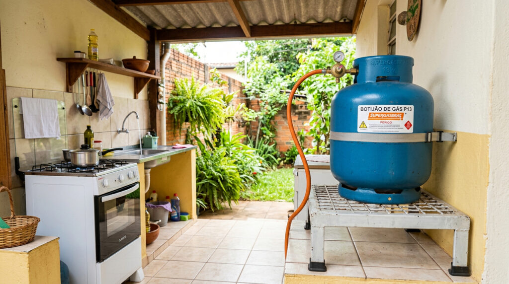Como fazer suporte para botijão e evitar contato direto com piso úmido