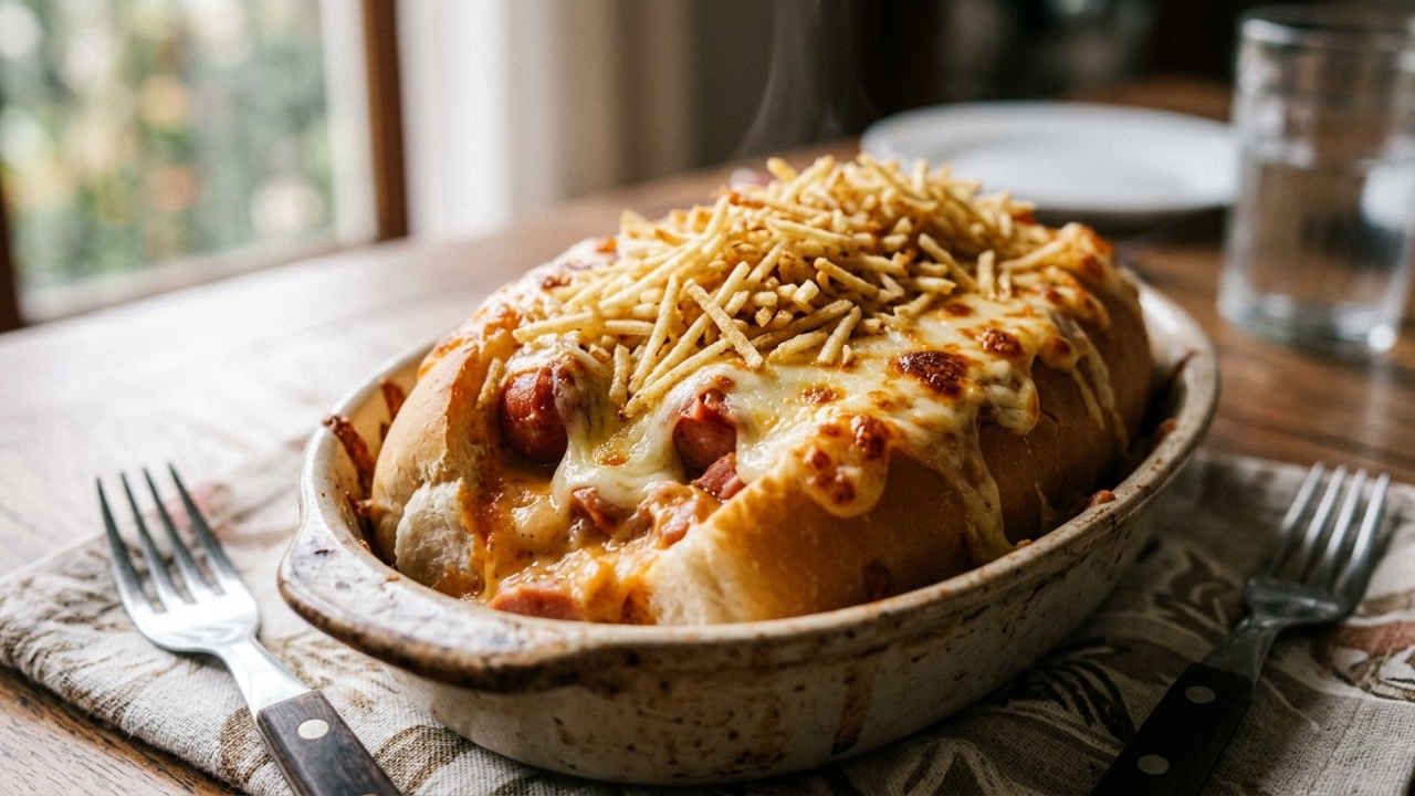 Refogue cebola, pimentões e salsicha na ordem certa e tenha um cachorro-quente de forno perfeito e bem recheado