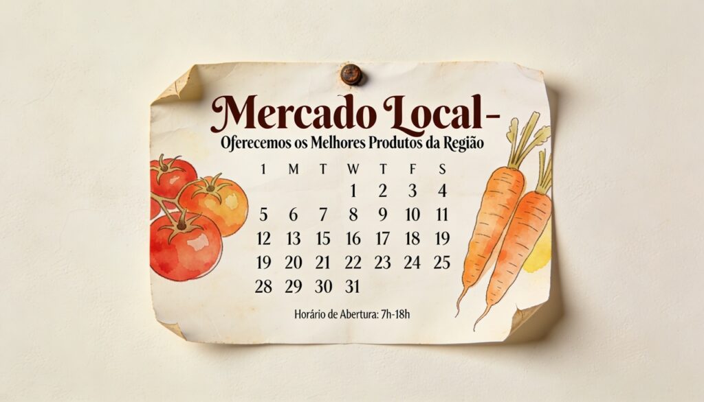Calendário na parede era item comum e marcava datas importantes da família