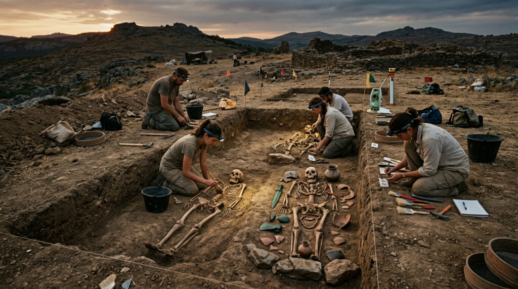 Arqueólogos descobriram como os humanos antigos utilizavam os ossos de seus mortos