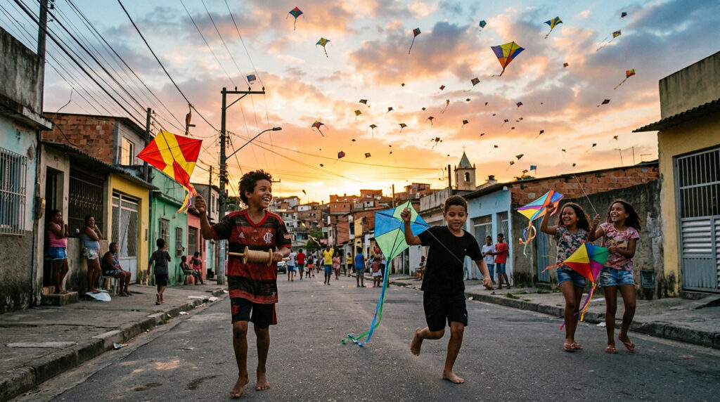 Empinar pipa e trocar figurinha marcaram uma infância simples que muita gente sente saudade