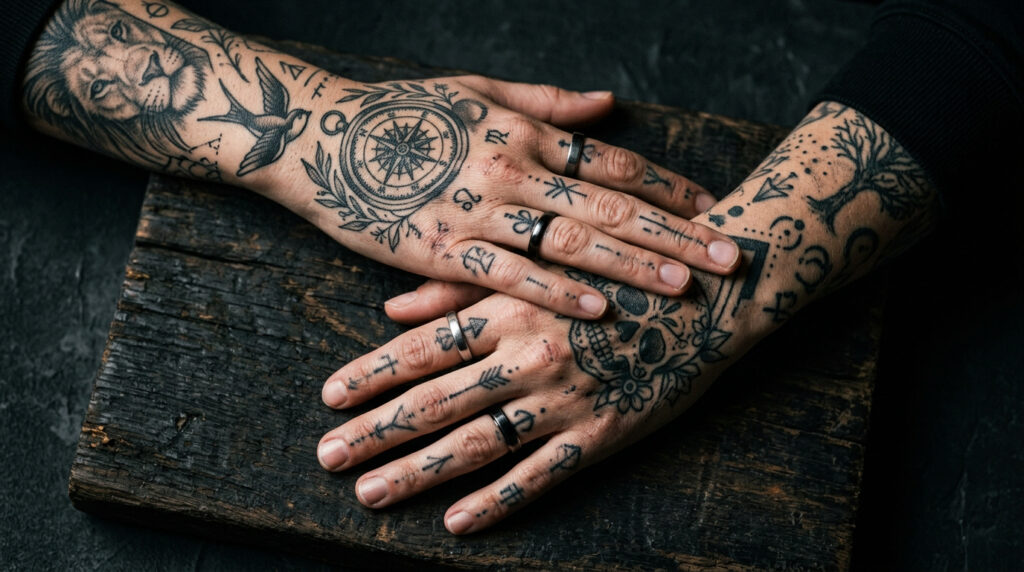 O que significa ter as mãos tatuadas segundo a psicologia?
