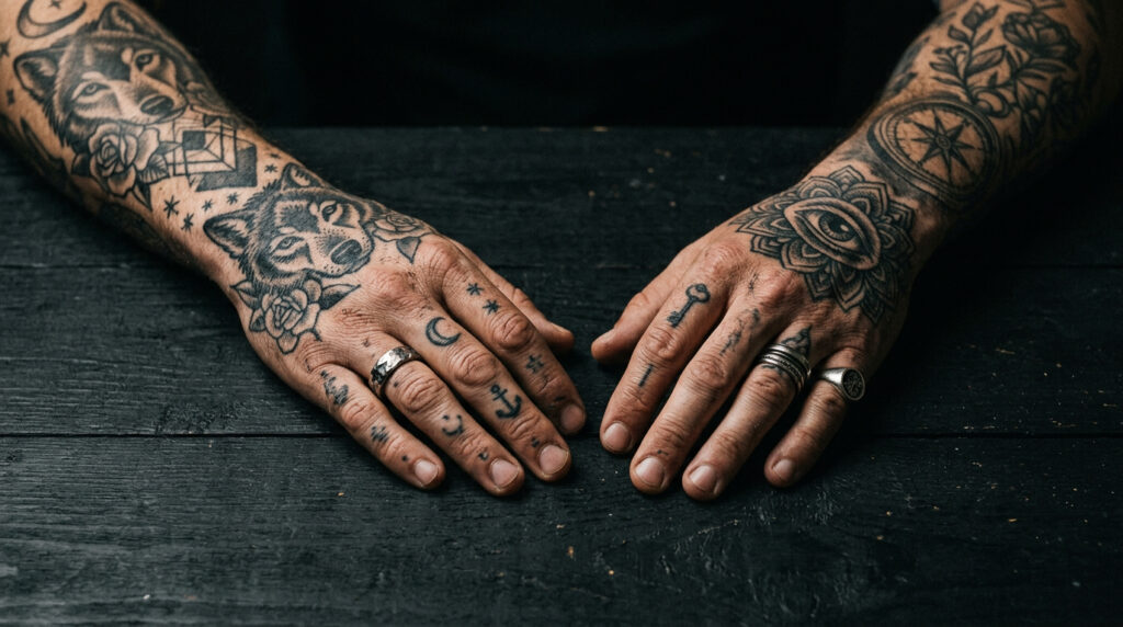 O que significa ter as mãos tatuadas segundo a psicologia?
