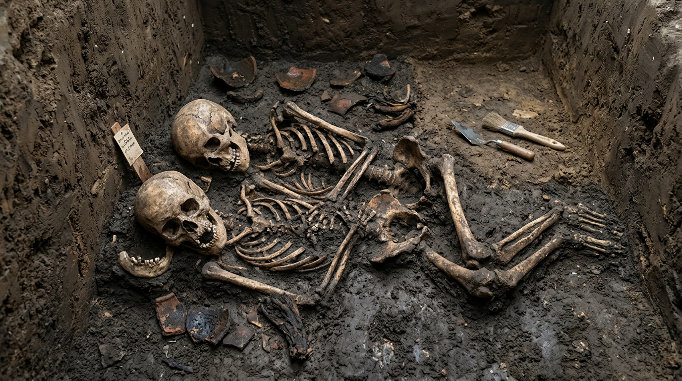 Esqueletos abraçados encontrados em Opole revelam segredo após análise de DNA
