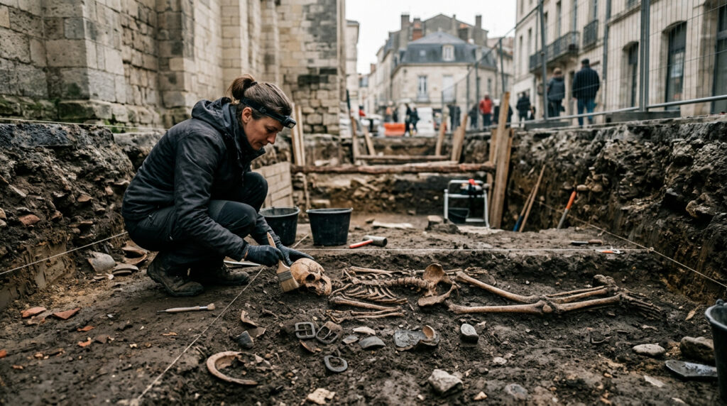 Esqueleto sentado encontrado na França intriga arqueólogos e revive mistério gaulês