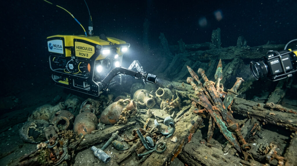 O naufrágio mais profundo da França. Cientistas recuperaram artefatos valiosos