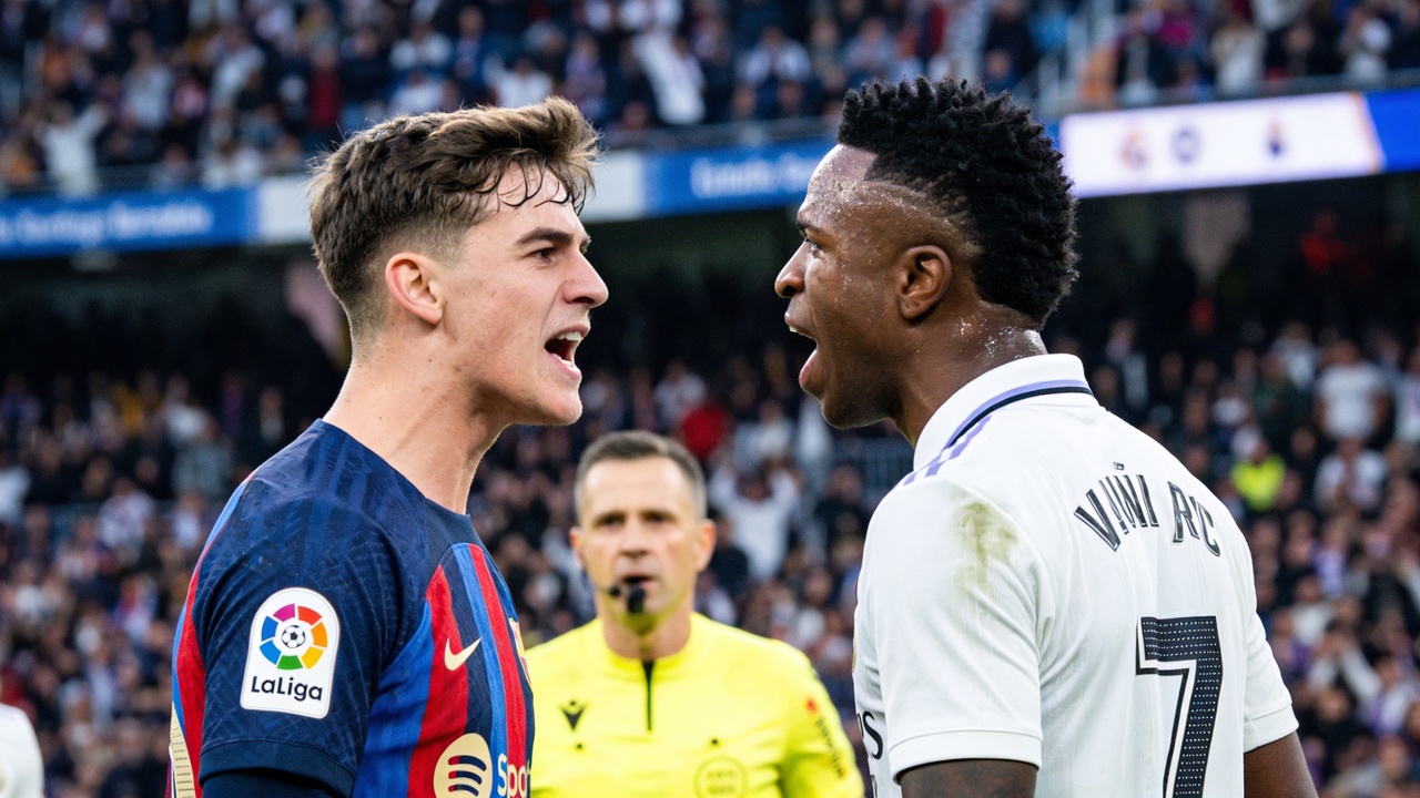 Gavi abre o jogo sobre discussão com Vini Jr. no El Clásico: “Mandei ele calar a boca”