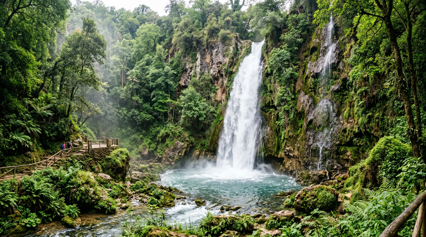 Parece Bali ou Costa Rica, mas fica na Espanha: uma rota entre cachoeiras e jardins exóticos a 2 horas de Madri