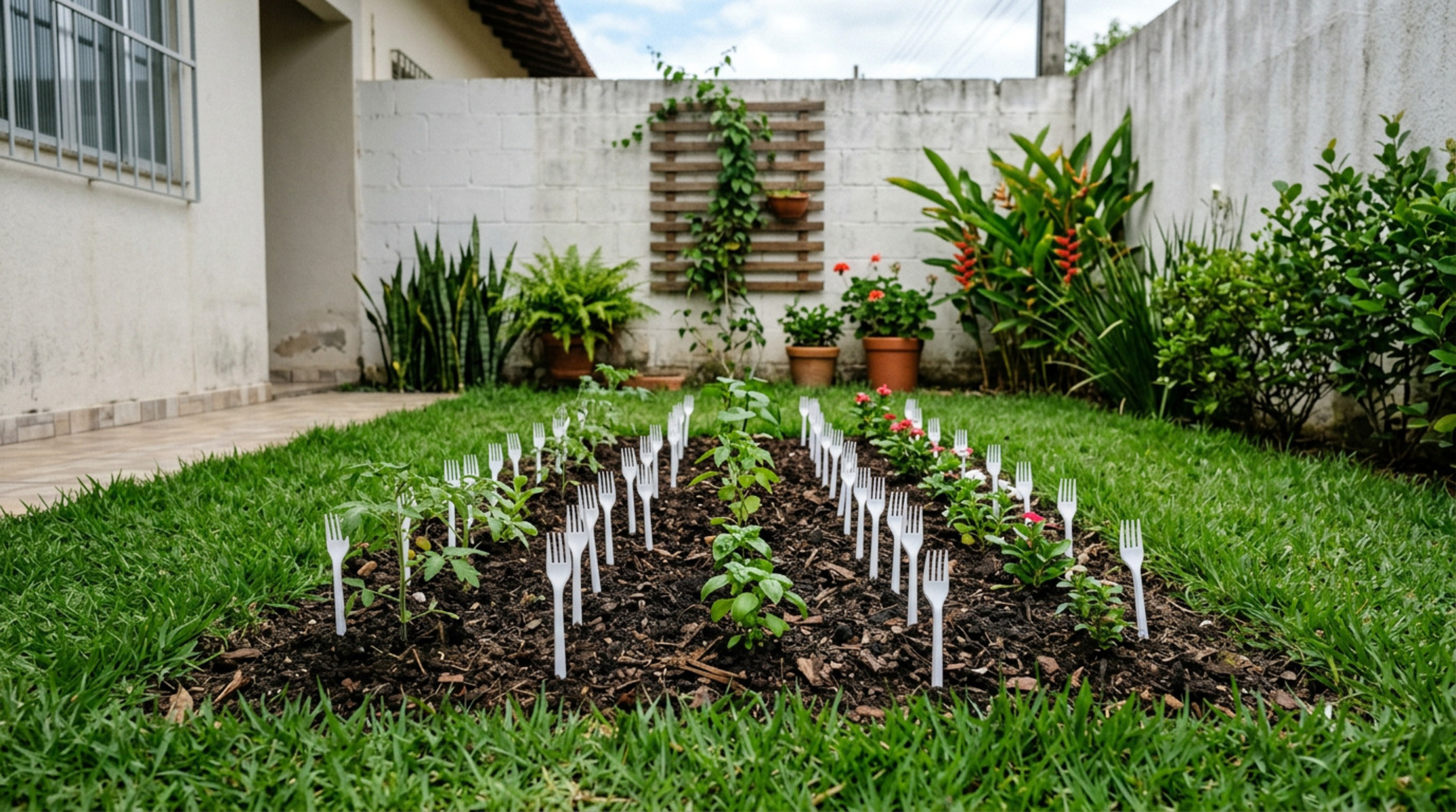 Coloque garfos de plástico na terra do jardim: jardineiros experientes garantem que funciona