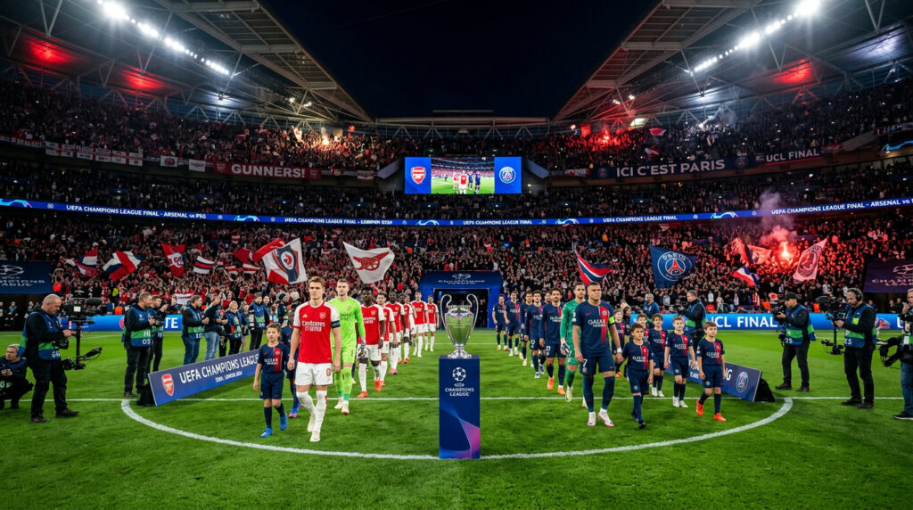 A final da Champions 2025/26 entre Arsenal e PSG vale mais de € 150 milhões