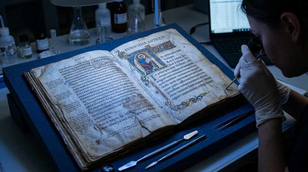 Cientistas recuperam páginas perdidas de manuscrito medieval com fragmentos desconhecidos do Novo Testamento