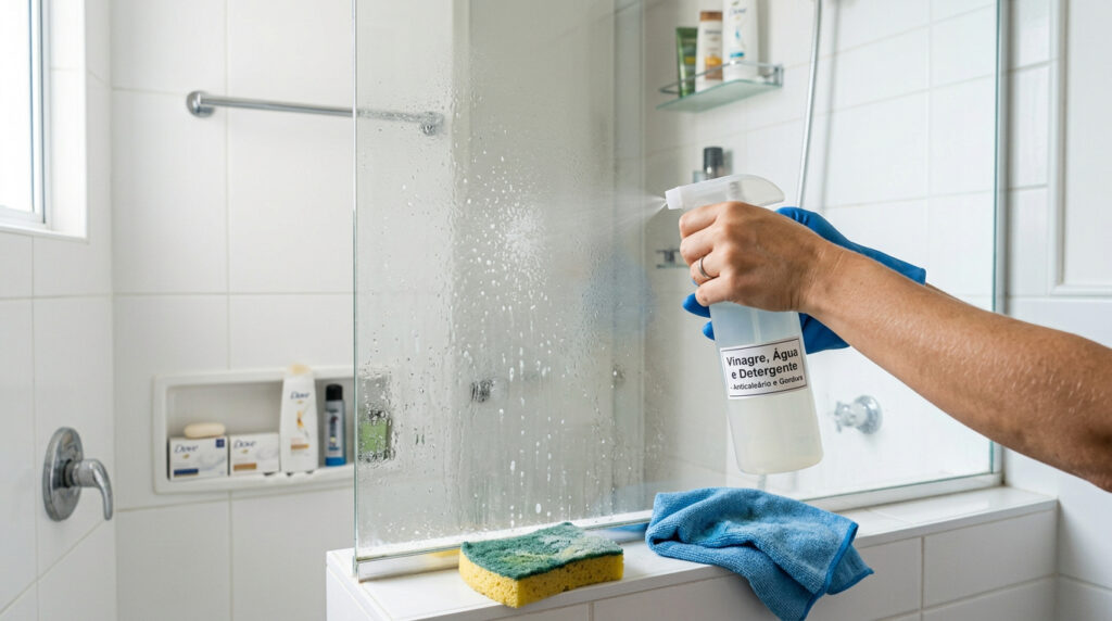 O truque simples das faxineiras experientes para remover manchas do box de forma fácil e rápida
