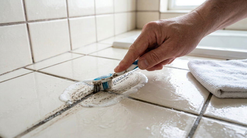 O truque simples da vovó para limpar rejunte encardido de forma fácil e rápida