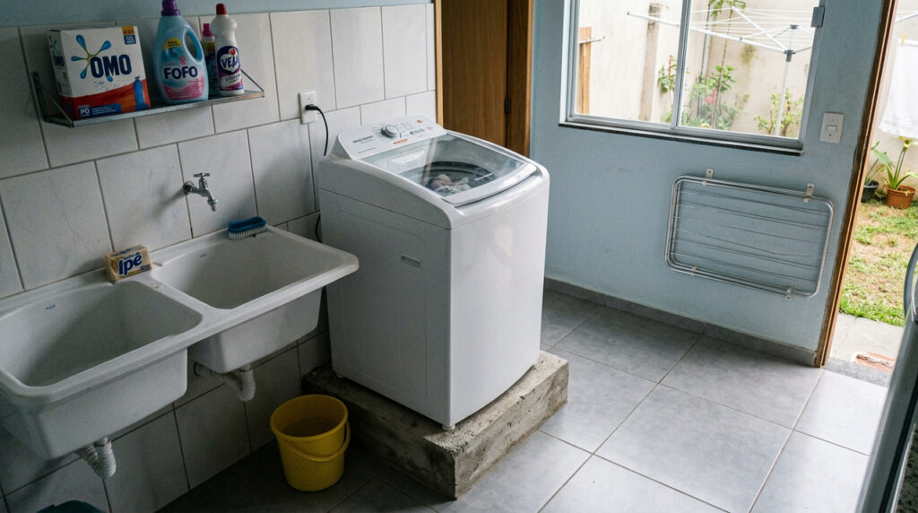 Como fazer base simples para máquina de lavar e deixar a área de serviço melhor