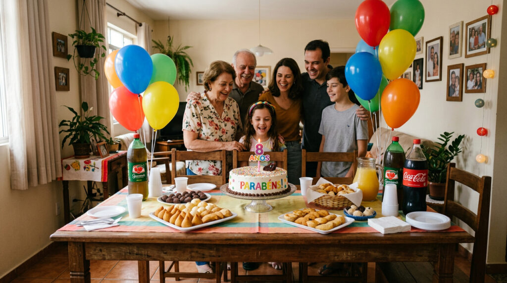 Festas simples de antigamente reuniam todo mundo com bolo feito em casa e muita saudade