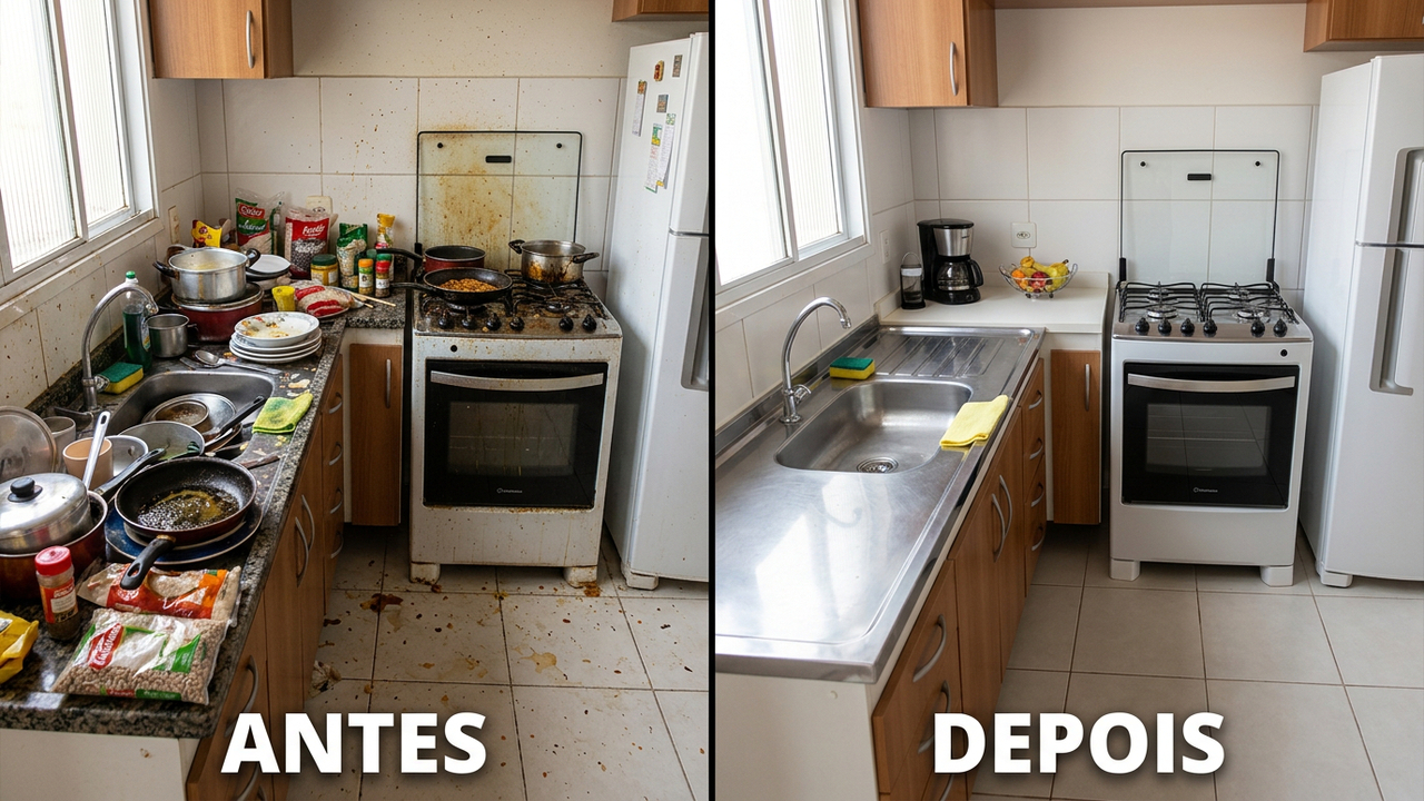 Lavei a cozinha com essa mistura caseira para limpeza e o resultado chocou todo mundo