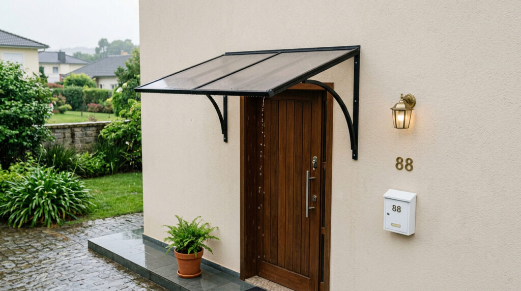 Como fazer cobertura para porta e deixar a entrada mais protegida da chuva
