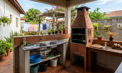Antes do churrasco, veja como uma pia externa pode facilitar a área gourmet